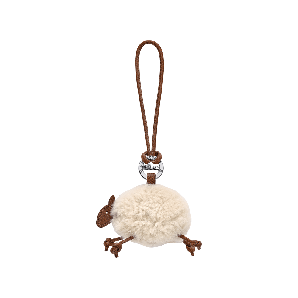 Longchamp Le Pliage Shearling Keyring